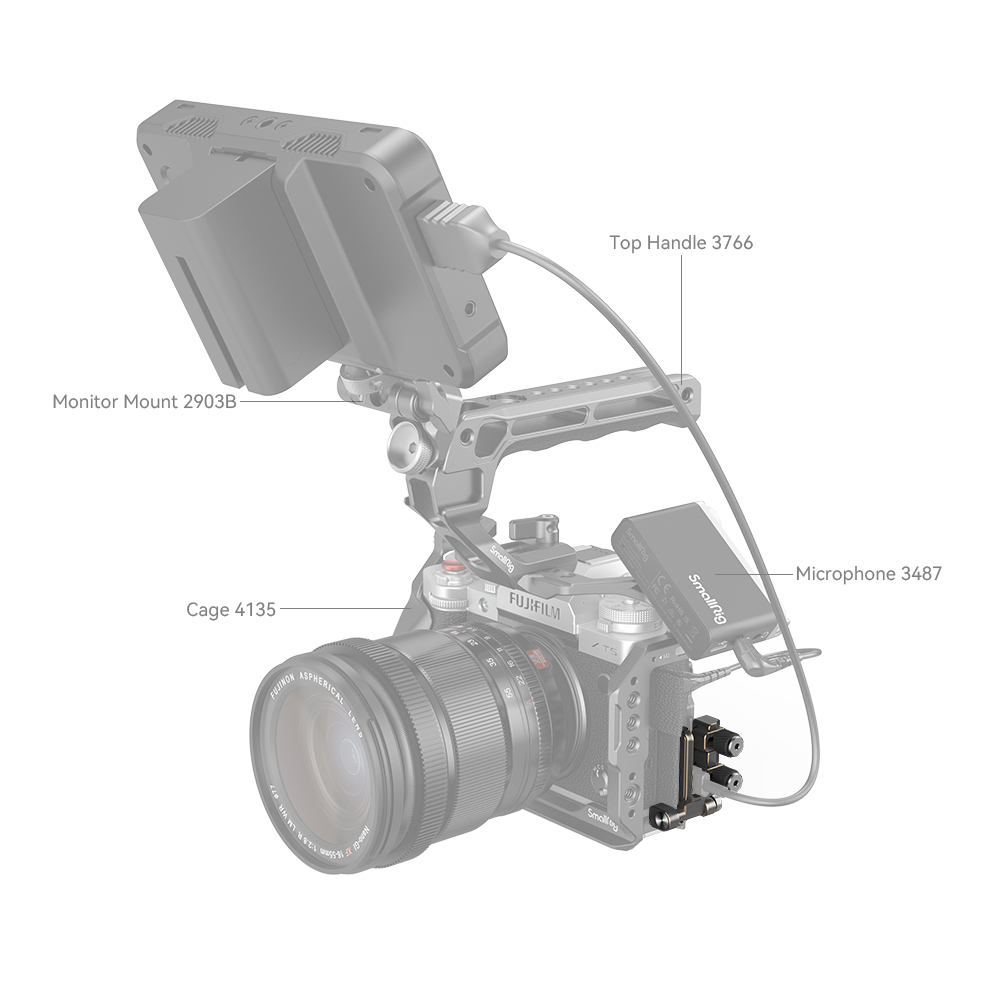 SmallRig HDMI & USB-C Cable Clamp za FujiFilm X-T5 4147 - 7